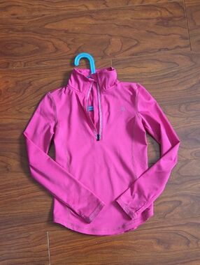 GAP Fit Pink Long Sleeve Half-Zip Pullover